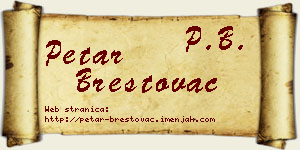 Petar Brestovac vizit kartica